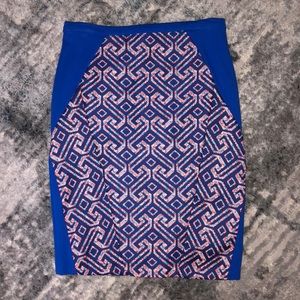 Anthropology Patterned Pencil Skirt